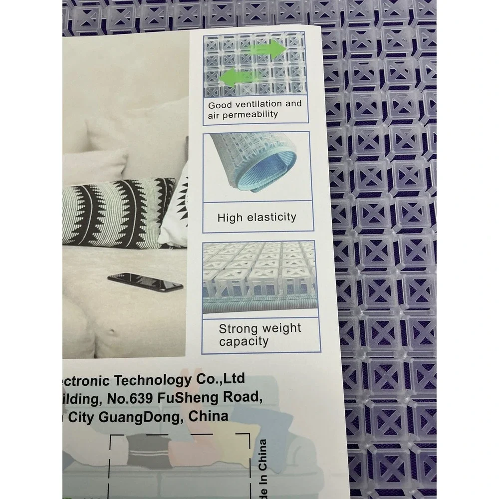 Cooling laptop Cushion Pad Breathable Chair Car Office Home Purple Portable‎